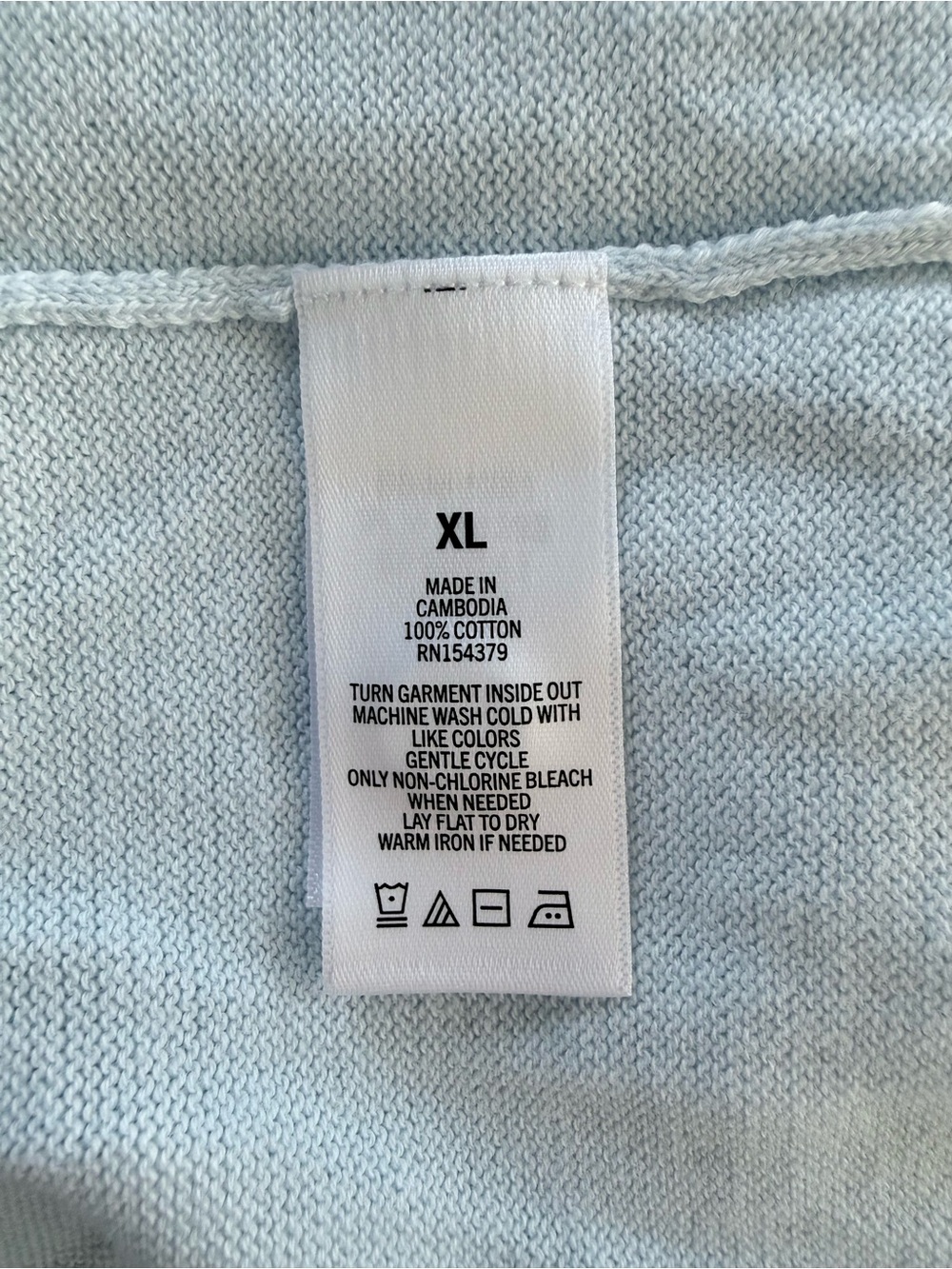 Aeropostale Light Blue Scalloped Button Front Crew Cardigan Sweater NWT Size XL - Picture 7 of 7